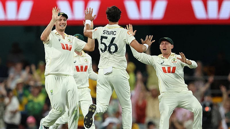 Starc shines with bat and ball to push Australia to brink of Gabba win