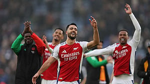 Merino keeps Arsenal in title hunt, Marmoush scores hat-trick for Man City