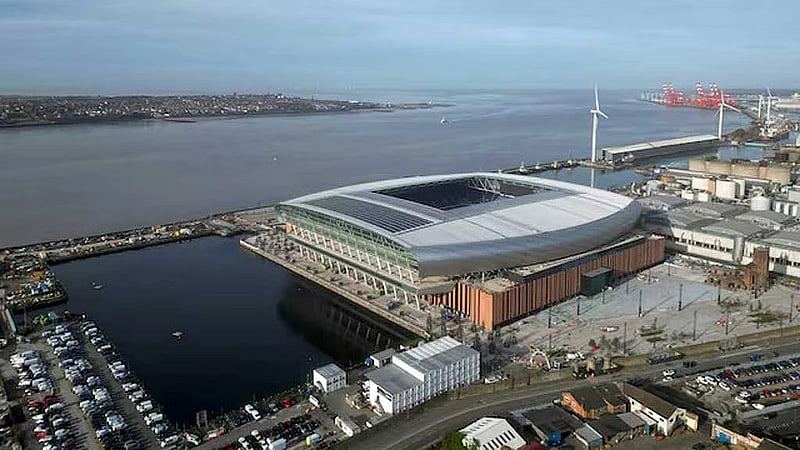 Everton's new stadium welcomes 10,000 fans for test event