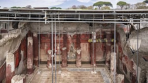 Rare frescoes unearthed in Pompeii shed light on ancient rituals