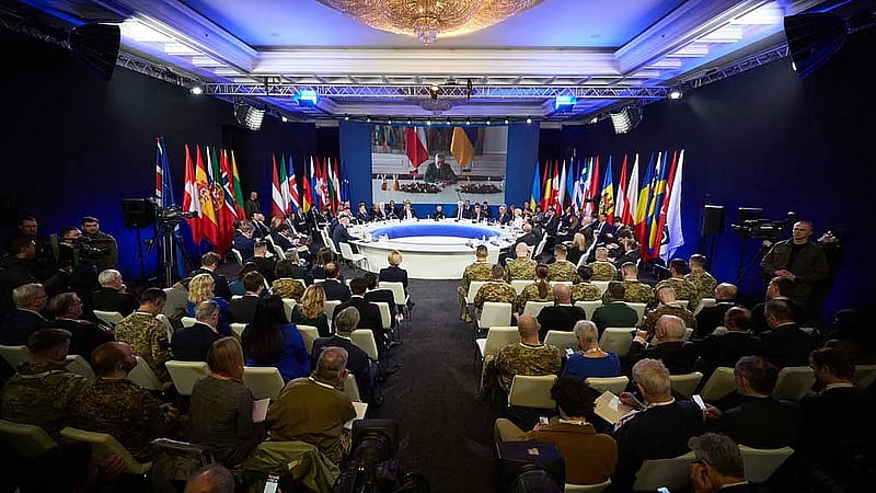 European leaders in Kyiv to mark three years of war, but top US officials stay away