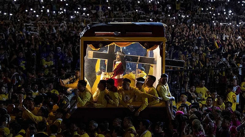 Philippines' Black Nazarene procession draws hundreds of thousands of devotees