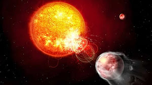 Alien planet lashed by huge flares from its 'angry beast' star