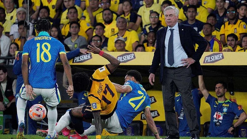 Lacklustre Ancelotti debut as Brazil held to goalless draw at Ecuador
