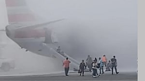 Boeing jet engine catches fire after landing in Denver, passengers evacuated