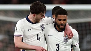 James and Eze open England accounts in win over Latvia