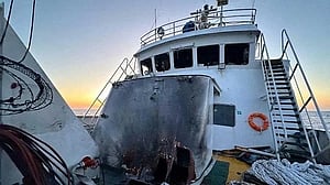 Activist aid ship hit by drones on way to Gaza, NGO says