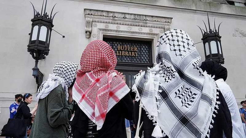 Pro-Palestinian protest erupts at Columbia University library, some turned over to police