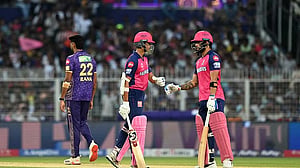 Parag hits six sixes in a row but Rajasthan fall short in chase
