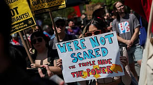 May Day protesters across US decry Trump policies, call for rule of law