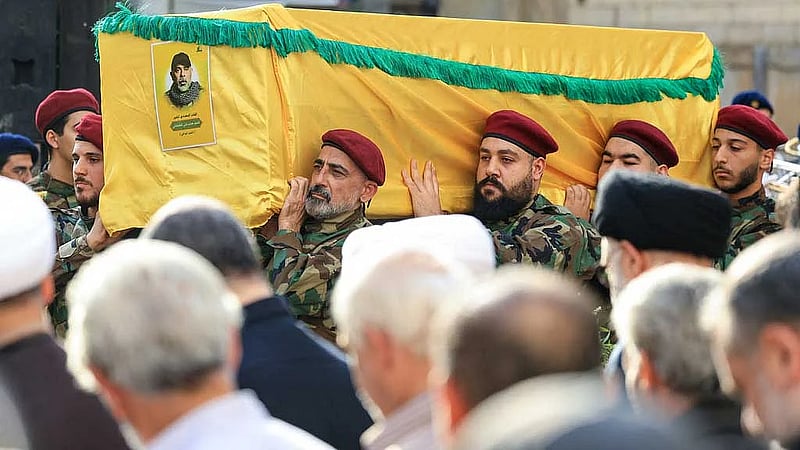 Crowds in Beirut suburbs mourn Hezbollah commander slain by Israel