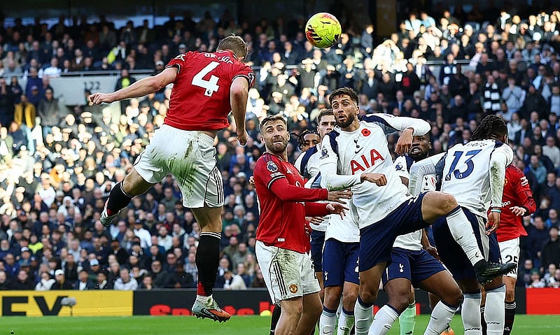 De Ligt's last-gasp equaliser snatches dramatic draw for Man United at Spurs