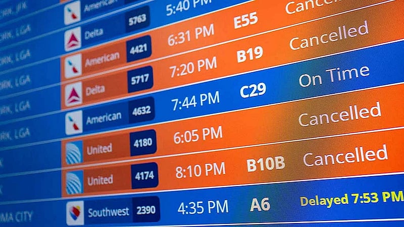 Airlines cancel more than 1,500 US flights on Monday as shutdown persists