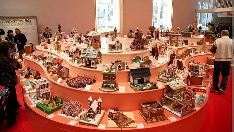 Gingerbread Labubu, Louvre heist on show at Stockholm Christmas bake-off