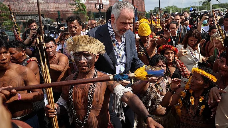 Indigenous protesters block entrance to COP30 climate summit in Brazil