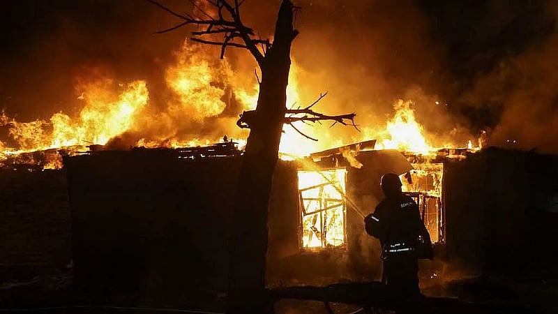 Four killed in massive Russian drone attack on Kharkiv, officials say