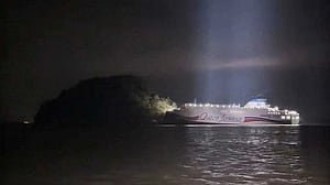 South Korean ferry with 267 on board runs aground, rescue underway