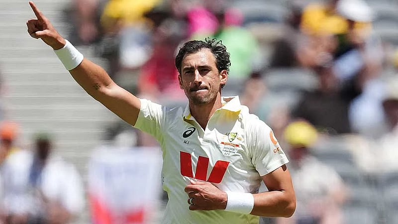 Starc celebrates seven as England collapse before tea in Ashes opener
