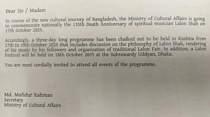 Writer Hasnat Abdul Hye slates govt for ‘disgraceful English’ in invitation to Lalon’s death anniversary events