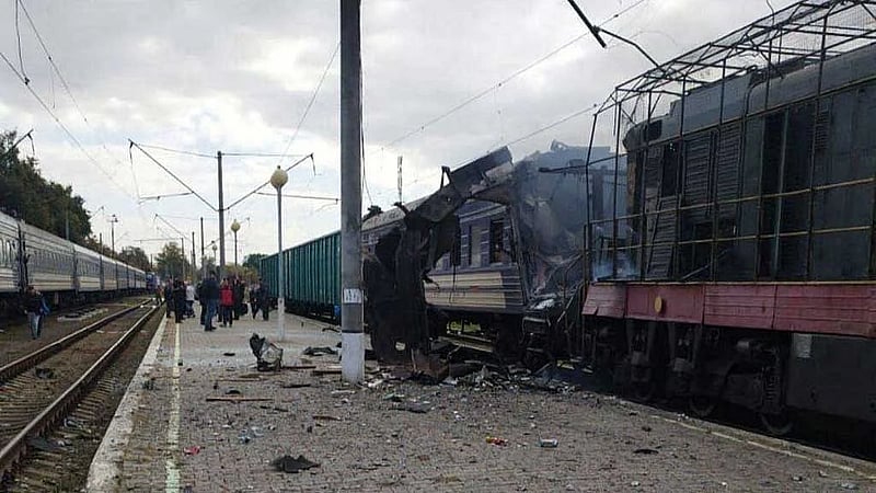 Russian strike hits train station in Ukraine, killing one and injuring 30