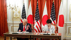 Trump heaps praise on Japan's first female leader, signs rare earths deal