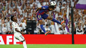 Vinicius apologises for storming off in Real's Clasico victory over Barcelona