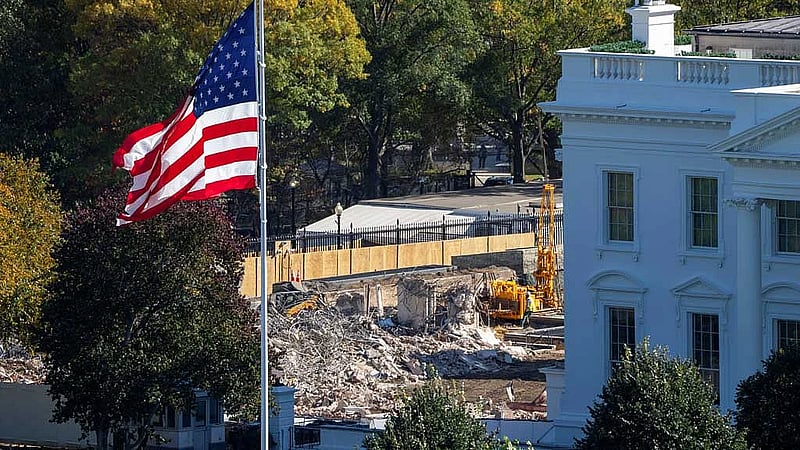 Tourists gawk and recoil at Trump's destruction of the White House East Wing