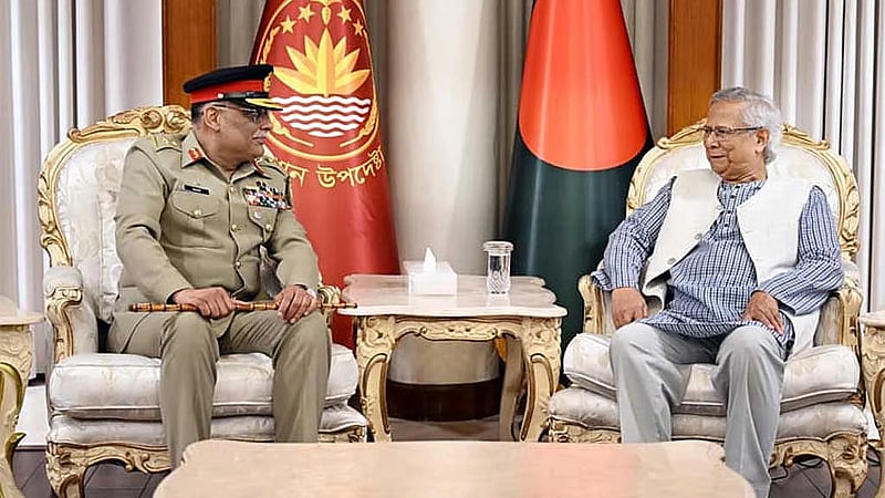 Chief Advisor Yunus meets Pakistan's Gen Mirza