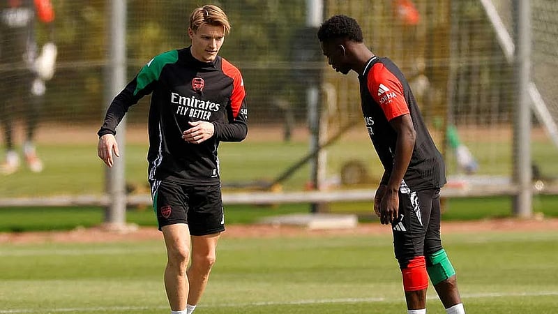 Arsenal's Odegaard and Saka face late fitness tests for Man City showdown