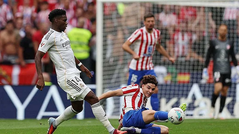 Alvarez double sparks Atletico comeback to stun leaders Real Madrid 5-2