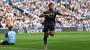 Mbappe shines as 10-Man Real Madrid hold on for 2-1 victory at Real Sociedad