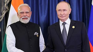 China's Xi pushes new global order, flanked by leaders of Russia, India