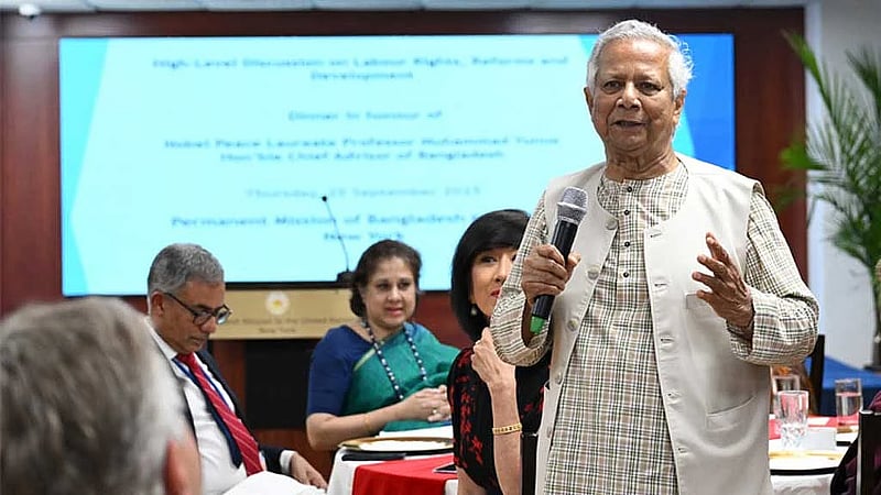 Yunus pledges labour reforms before February elections