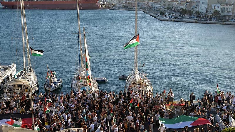 Italy urges Gaza flotilla to hand over aid after drone attack