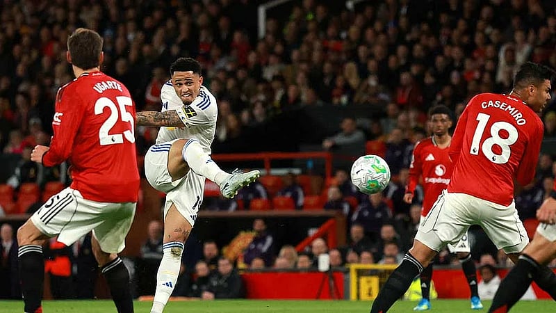 Leeds grab 2-1 win over Manchester United as Martinez sees red