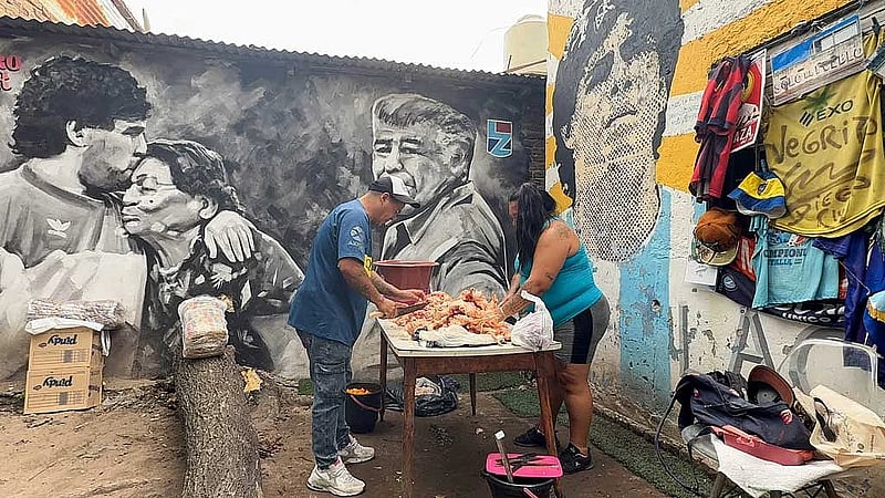 Maradona's former home is transformed into a soup kitchen in Argentina