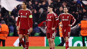 Dembele double at Liverpool fires PSG into Champions League semis