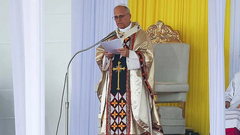 Pope Leo, in Cameroon, decries world 'ravaged by tyrants'