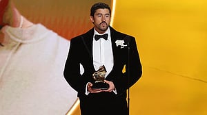 Bad Bunny says 'ICE out' during Grammy awards acceptance speech