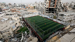 Football returns to Gaza pitch scarred by war and loss
