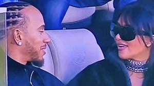 Kim Kardashian, Lewis Hamilton make waves at Super Bowl