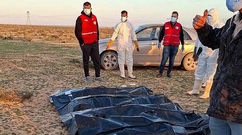 Fifty-three migrants dead or missing after boat capsizes off Libya, IOM says