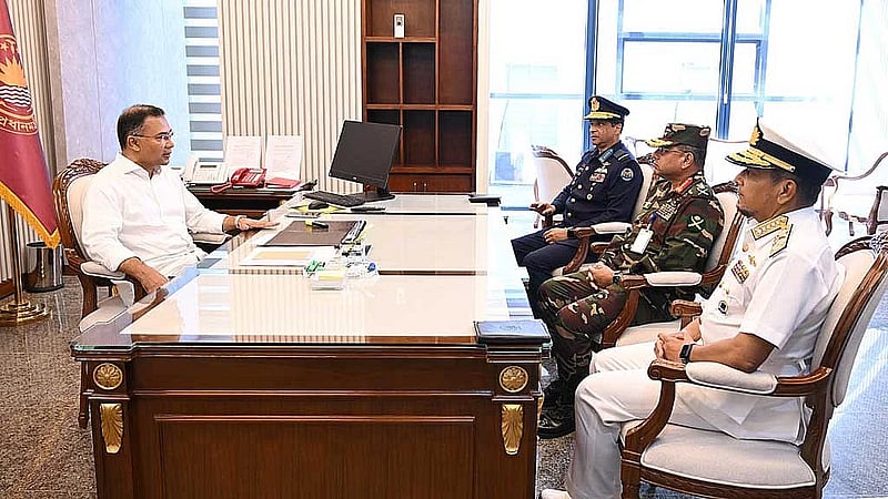 PM Tarique Rahman meets Army, Navy and Air Force chiefs