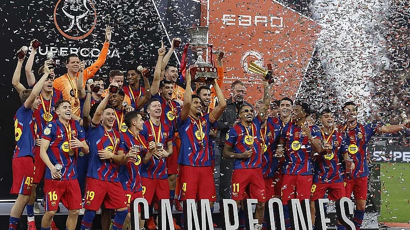 Raphinha strikes twice as Barcelona edge Real Madrid in heated Spanish Super Cup final