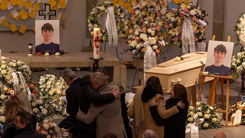 Teen football player who died in Swiss bar fire laid to rest