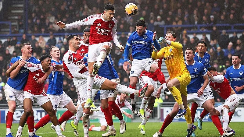 Martinelli hat-trick sends Arsenal past Portsmouth in FA Cup