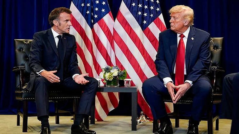 Trump shares messages from France's Macron offering G7 meeting after Davos