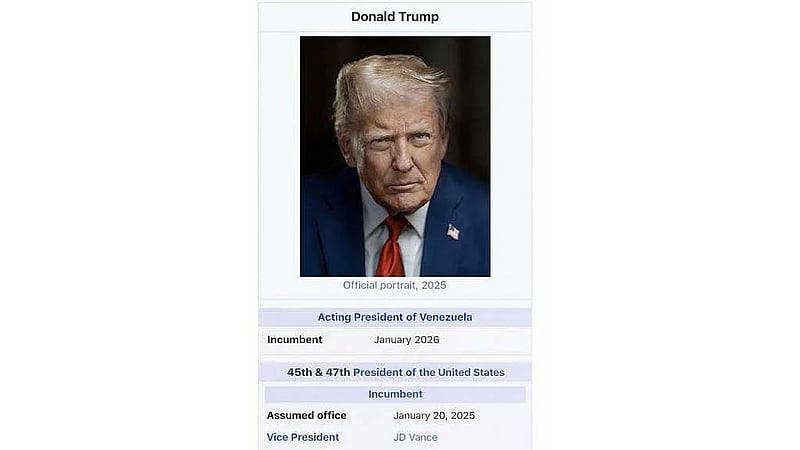 Trump posts ‘Acting President of Venezuela’ image on Truth Social amid global backlash