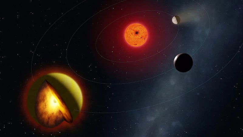 Molten alien planet with sulphur-choked atmosphere displays unique hellscape