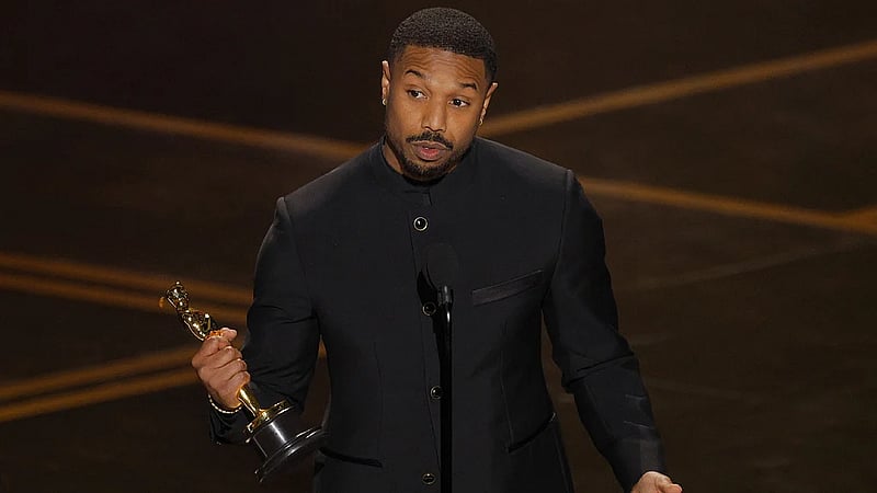 Michael B Jordan wins best actor Oscar for dual role in 'Sinners'